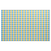 Tissu Bleu jaune Jacquard blanc Diamant Design (Yard)