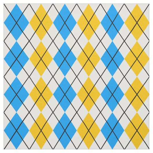 Tissu Bleu jaune Jacquard blanc Diamant Design (Échantillon)