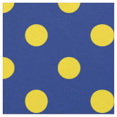 Tissu Bleu Jaune Pois Textile (Fermer)