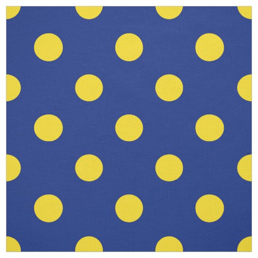 Tissu Bleu Jaune Pois Textile (Échantillon)