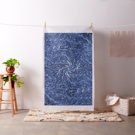 Tissu Bleu Jean tourbillon..... (In Situ)