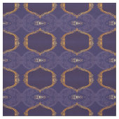 Tissu Bleu marine ou violet avec Mandalas or (Échantillon)