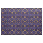 Tissu Bleu marine ou violet avec Mandalas or (Fat Quarter)