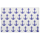 Tissu Bleu Marine Sur Blanc Décor Côtier Ancre (Fat Quarter)
