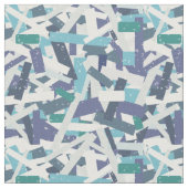 Tissu Bleu Motif des bandes de patchwork (Fermer)