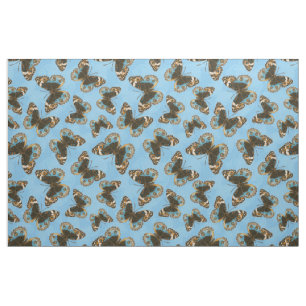 Tissu Bleu motif papillon Pansy