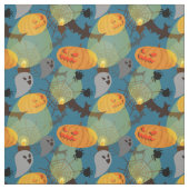Tissu Bleu nocturne d'Halloween (Échantillon)