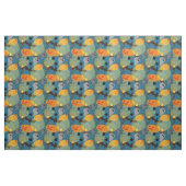 Tissu Bleu nocturne d'Halloween (Fat Quarter)