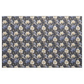 Tissu Bleu & Or Boho Chic Floral Patte (Fat Quarter)