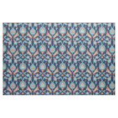 Tissu Bleu Orange Blanc Turc Oriental Floral (Yard)