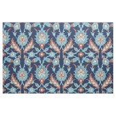 Tissu Bleu Orange Blanc Turc Oriental Floral (Fat Quarter)