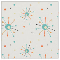 Bleu orange étoile atomique Motif du milieu du siè