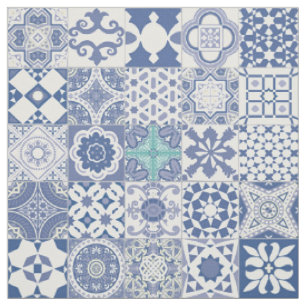 Tissu Bleu pastel marocain