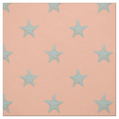 Tissu Bleu pastel sur corail (Échantillon)