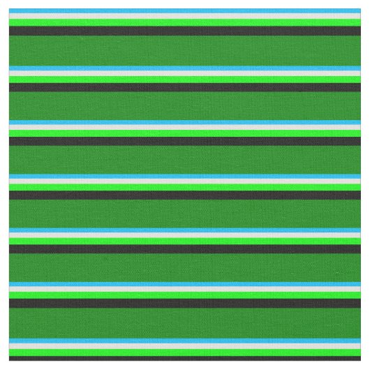 Tissu Bleu profond, Jaune clair, Chaux, Noir et Vert (Fermer)
