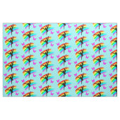TISSU BLEU RAINBOUR ET DANSER BOUTEILLÉ (Fat Quarter)