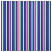 Tissu Bleu, Rose Chaud, Crème à la menthe, Vert & Noir C (Échantillon)