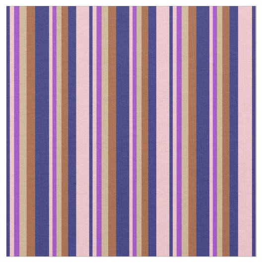 Tissu Bleu, rose, Orchidée foncée, Tan & Sienna (Fermer)