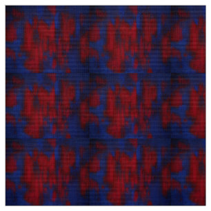 Tissu Bleu/Rouge Abstrait