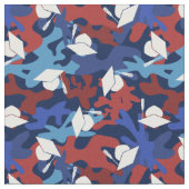 Tissu Bleu rouge Camo Motif Graduation (Fermer)
