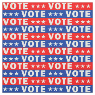 Tissu Bleu rouge. Parti politique. Votes, élections.Ét