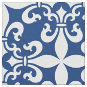 Tissu Bleu royal de French Fleur de Lys Pattern (fermé)