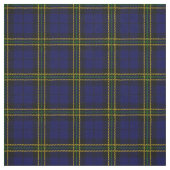 Tissu Bleu royal foncé, vert, jaune, plaid de rayure (Échantillon)