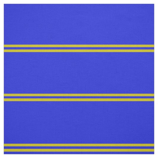 Tissu Bleu royal, or rayé design (Échantillon)