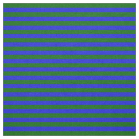 Tissu bleu royal, pied vert d'île, rayures (Échantillon)
