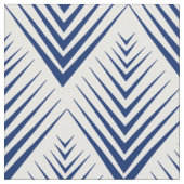 Tissu Bleu sur blanc Motif Fleurs Art Déco (Fermer)