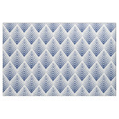 Tissu Bleu sur blanc Motif Fleurs Art Déco (Fat Quarter)
