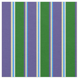 Tissu Bleu, Tan, Bleu Ardoise Foncé, Vert Foncé, Crème À