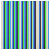 Tissu Bleu, Tan, Lime, Noir et Bleu foncé (Échantillon)
