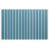 Tissu Bleu, Tan, Lime, Noir et Bleu foncé (Fat Quarter)