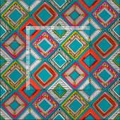 Tissu bleu tiltz (Carreau)
