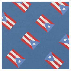 Tissu Bleu : Traditionnel : Drapeau de Porto Rico