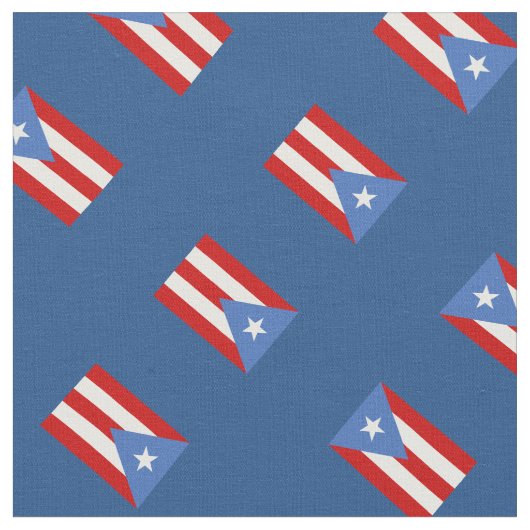 Tissu Bleu : Traditionnel : Drapeau de Porto Rico (Fermer)