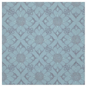 Tissu bleu treillis de Fleur victorien