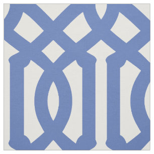 Tissu Bleu Trellis Grande échelle