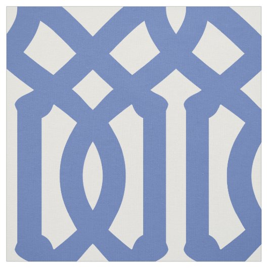 Tissu Bleu Trellis Grande échelle (Échantillon)