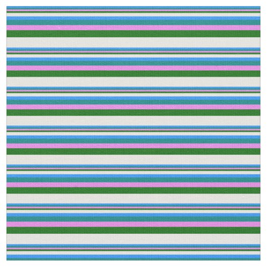 Tissu Bleu, Turquoise, violet, vert foncé et blanc (Fermer)