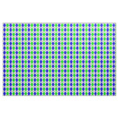 Tissu Bleu Vert Blanc Dessin de diamant en Argyle (Yard)