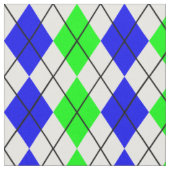 Tissu Bleu Vert Blanc Dessin de diamant en Argyle (Fermer)