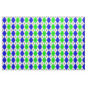 Tissu Bleu Vert Blanc Dessin de diamant en Argyle (Fat Quarter)
