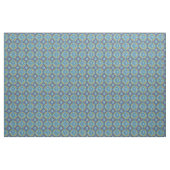 Tissu Bleu vert Rustique Boho Motif circulaire géométriq (Yard)