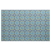 Tissu Bleu vert Rustique Boho Motif circulaire géométriq (Fat Quarter)