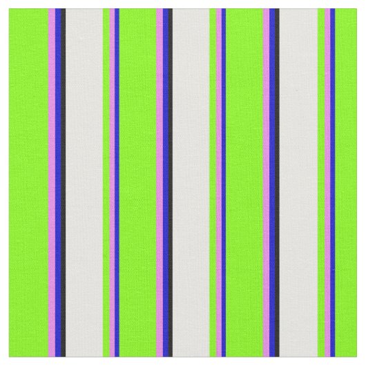 Tissu Bleu, Violet, Chartreuse, Blanc & Noir (Fermer)