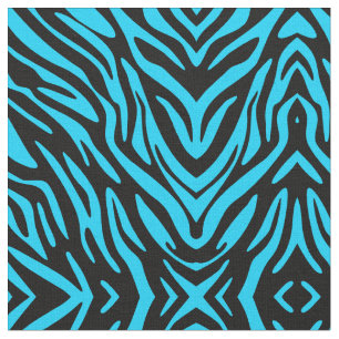 Tissu Bleu zèbre Abstrait