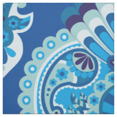 Tissu Bleuâtre - Paisley à plumes (Échantillon)