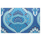 Tissu Bleuâtre - Paisley à plumes (Fat Quarter)